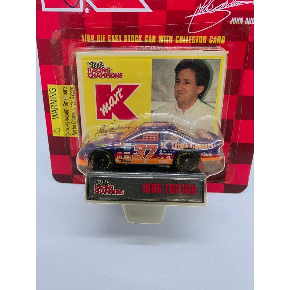 Racing Champions 1996 John Andretti 37 Kmart Little Caesars Autographed car 1:64